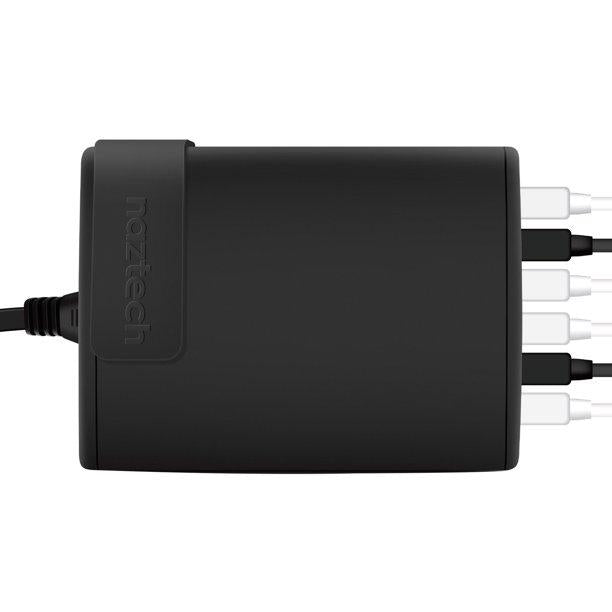 Naztech Wall Charger 6-Port USB Charging Station, Black