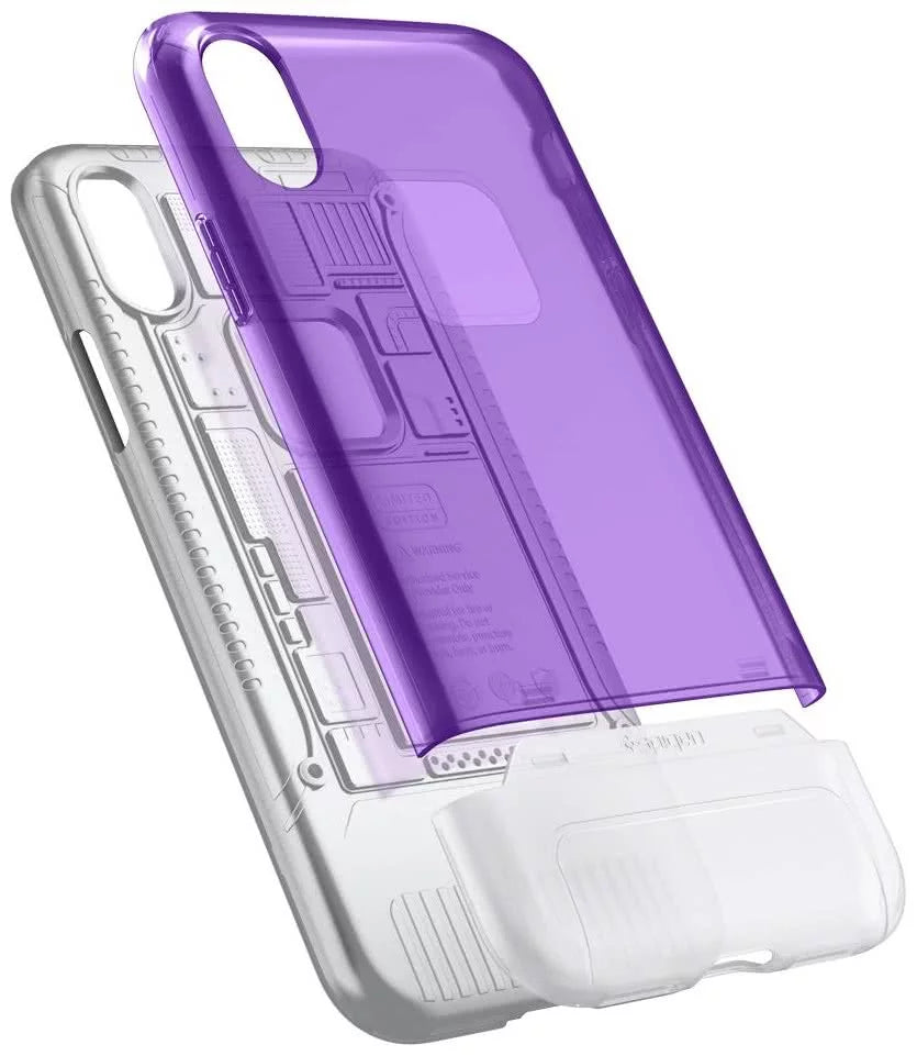 جراب SPIGEN - جراب iPhone X/XS الكلاسيكي C1، عنابي (057CS24431)