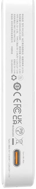 شاحن Baseus Powerbank Baseus MagPro Magnetic 5000mAh 20W، MagSafe (أبيض)