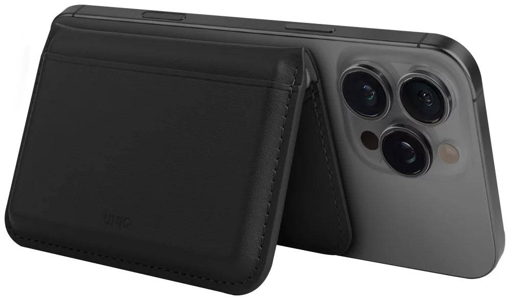 UNIQ Magnetic RFID wallet Lyden DS stand phone black (UNIQ-LYDENDSMW-DBLKFGRY)