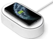 جهاز تعقيم كبسولات الهواء LYFRO UVC/شاحن سريع أبيض (LYFRO-AIRCAPW-WHT)