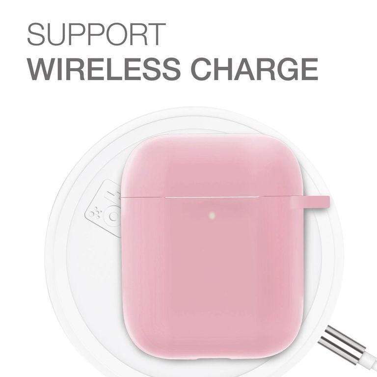 AMAZINGTHING في SupremeCase Flow لسماعات AirPods 2 1 مع حلقة تثبيت باللون الوردي 