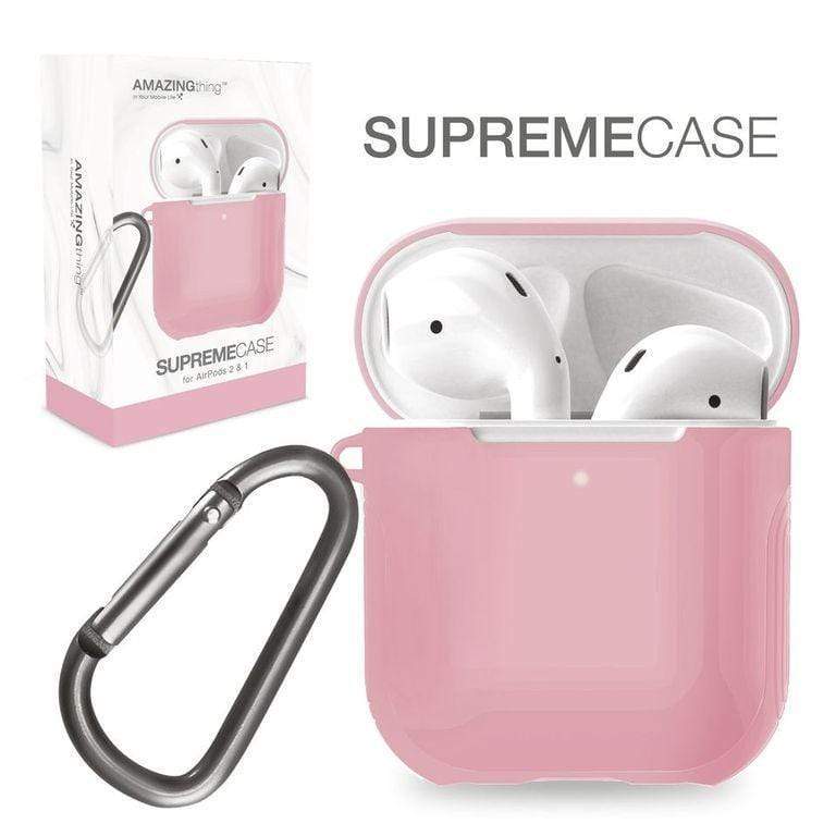 غطاء حماية لسماعات AirPods 1/2 من AMAZINGthing - وردي