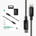 كابل AMAZINGTHING من SupremeLink MFI Lightning إلى USB C Power Max بطول 1 متر باللون الأسود 