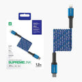 كابل AMAZINGTHING من SupremeLink MFI Lightning إلى USB C Bullet Shield بطول 1.2 متر، أزرق 2