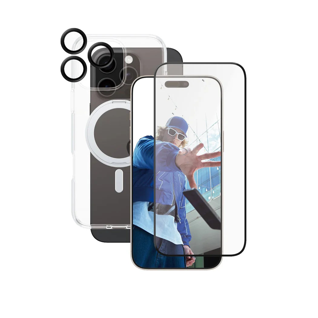 مجموعة CARE by PanzerGlass® 3 في 1 من السيراميك لهاتف iPhone 16 Pro Max