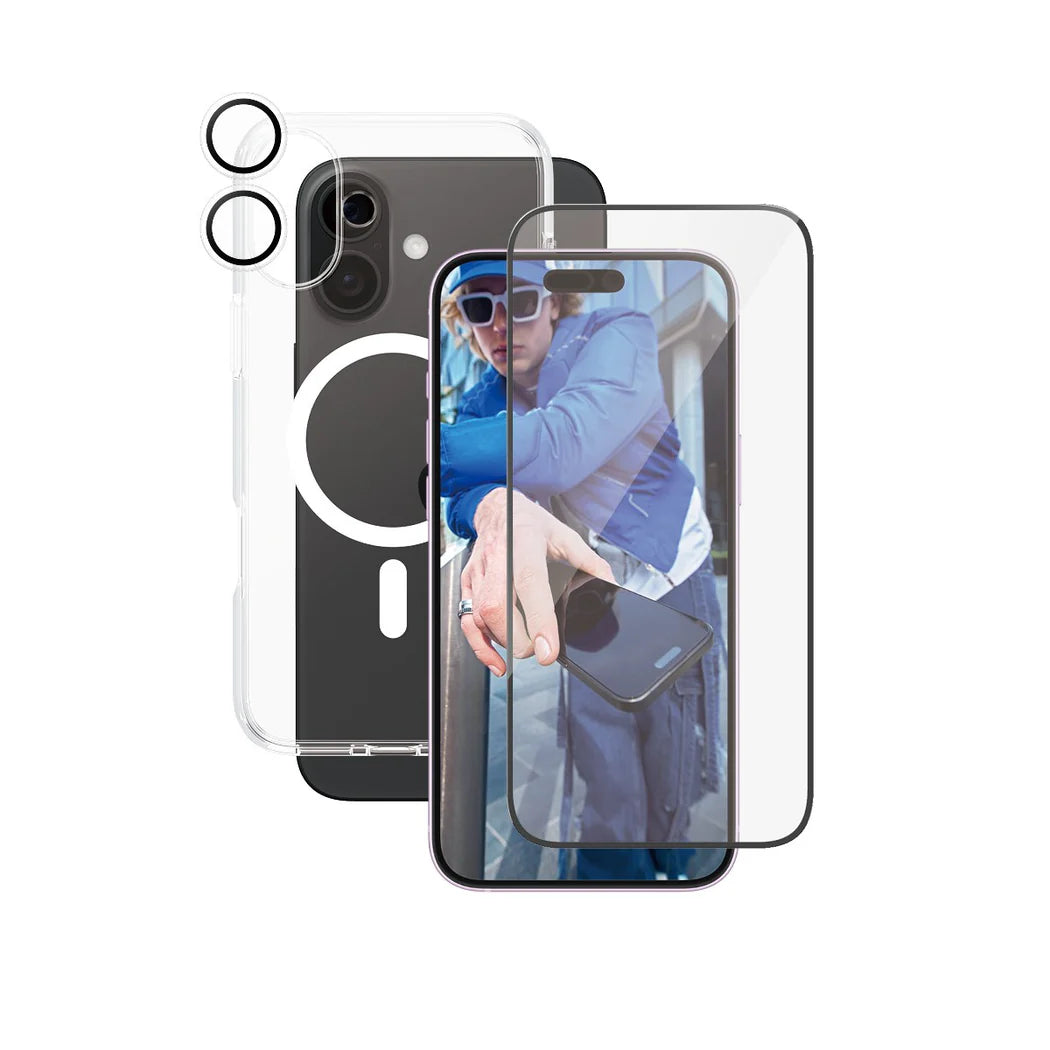 مجموعة CARE by PanzerGlass® الرائدة 3 في 1 لهاتف iPhone 16 Plus