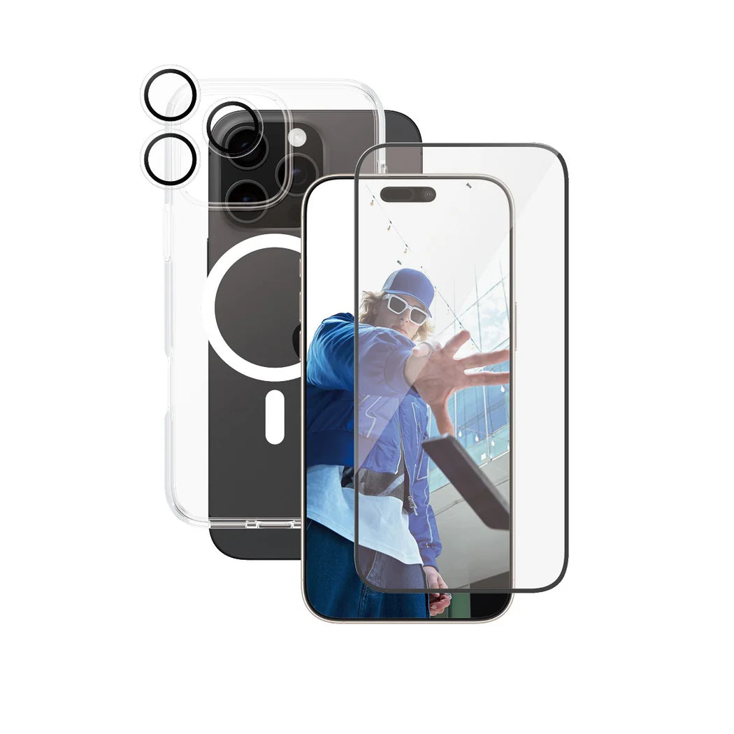 مجموعة CARE by PanzerGlass® الرائدة 3 في 1 لهاتف iPhone 16 Pro Max