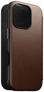 Nomad Modern Leather Folio, brown - iPhone 16 Pro