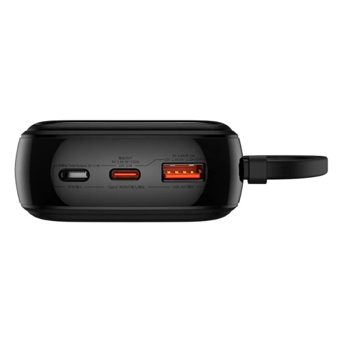 باور بانك Baseus QPow Pro+ سعة 20000 مللي أمبير/ساعة وقوة 22.5 واط + كابل USB-C مدمج باللون الأسود