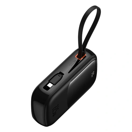 باور بانك Baseus QPow Pro+ سعة 20000 مللي أمبير/ساعة وقوة 22.5 واط + كابل USB-C مدمج باللون الأسود