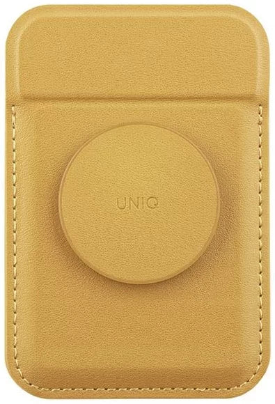 UNIQ Flixa magnetic card wallet with stand yellow MagSafe (UNIQ-FLIXA-CYELLOW)