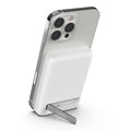 5K MAGNETIC WIRELESS POWER BANK + KICK STAND WHITE