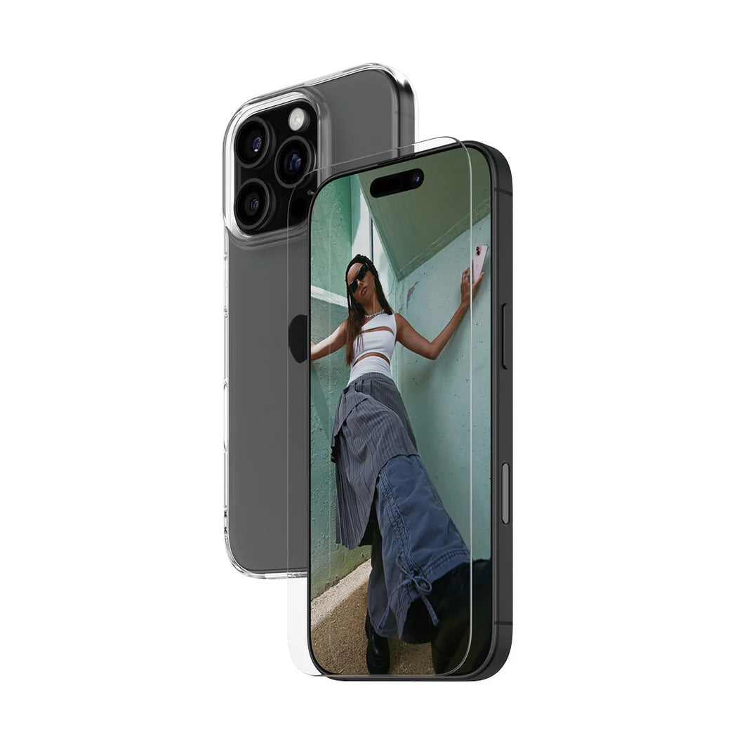 PanzerGlass SAFE by PG 2‑in‑1 Protection Bundle – Apple iPhone 16 Pro (6.3″) – Transparent Set