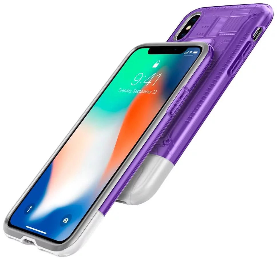 جراب SPIGEN - جراب iPhone X/XS الكلاسيكي C1، عنابي (057CS24431)
