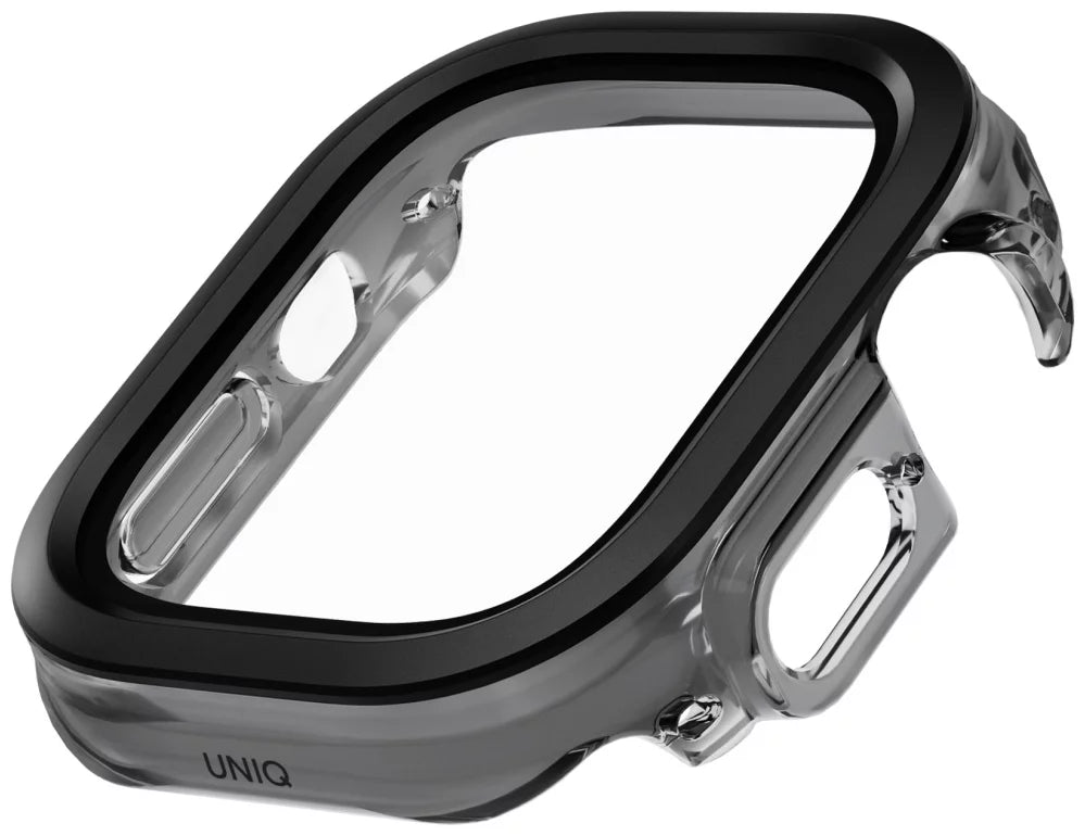 جراب UNIQ Voute لساعة Apple Watch Ultra مقاس 49 مم من الزجاج المقوى باللون الأسود (UNIQ-49MM-VOUJBLK)