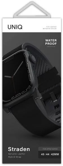 Strap UNIQ strap Straden Apple Watch Series 4/5/6/7/SE 42/44/45mm. Leather Hybrid Strap black