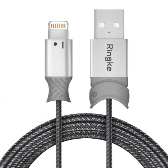 Ringke Smart Fish Data Cable, Lightning, 20 cm, Gray
