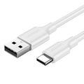 كابل بيانات وشحن من يوجرين USB-A إلى USB-C US287، 60 واط، 2 متر، أبيض