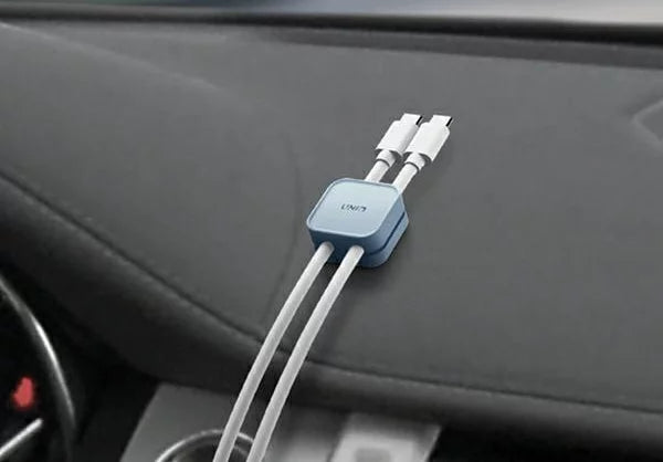 Holder UNIQ Pod self-adhesive cable organizer set of 8 pcs blue (UNIQ-PODBUN-BLUE)