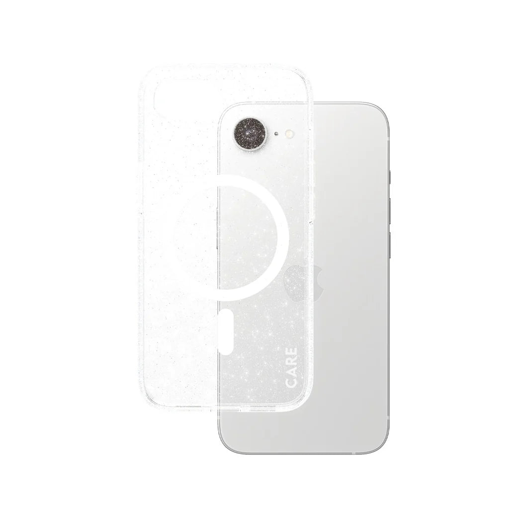 جراب CARE by PanzerGlass الرائد Urban Combat Star Lit مع MagSafe أبيض لهاتف iPhone 16e
