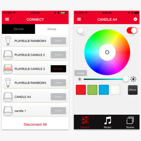 مصباح ذكي ملون من مي باو بلاي بالب مزود بمكبر صوت بلوتوث