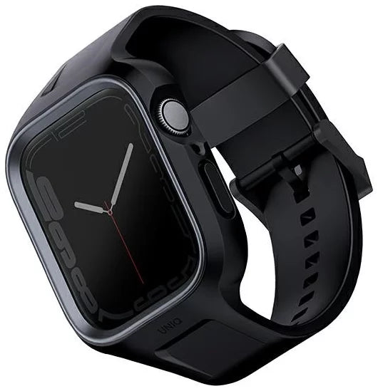 UNIQ Monos 2in1 Apple Watch Strap + Case Series 4/5/6/7/8/9/SE/SE2 44/45mm. midnight black (UNIQ-45MM-MONOSBLK)