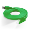 كابل شحن ومزامنة Naztech USB Type-C إلى Type-A مزود بإضاءة LED (6 أقدام، أخضر)