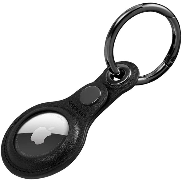 جراب Spigen Apple AirTag Valentinus - أسود مع حلقة مفاتيح