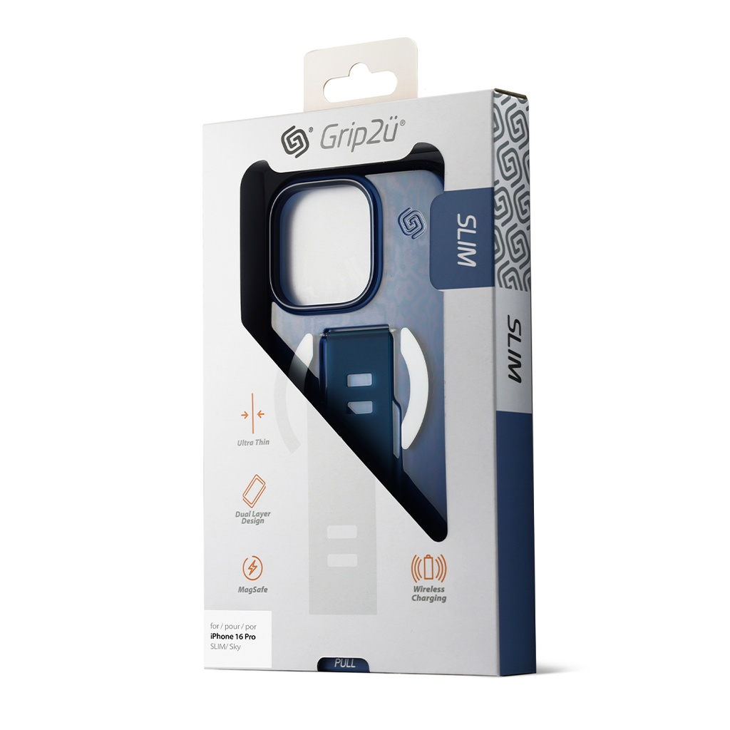 Grip2u Slim MagSafe Case for iPhone 16 Pro (Blue)