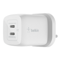 Belkin 65W Dual Usb-c GAN Wall Charger With PPS White