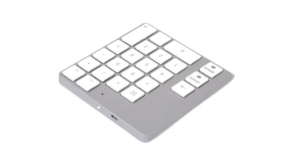 لوحة مفاتيح LMP Bluetooth 2 - لوحة أرقام، بيضاء