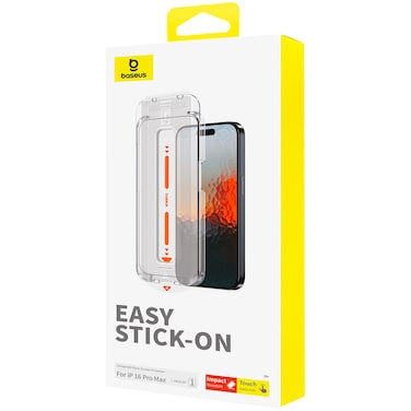 واقي شاشة زجاجي من سلسلة Baseus Sapphire - Apple iPhone 16 Pro Max / شفاف