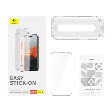 واقي شاشة زجاجي من سلسلة Baseus Sapphire - Apple iPhone 16 Pro Max / شفاف