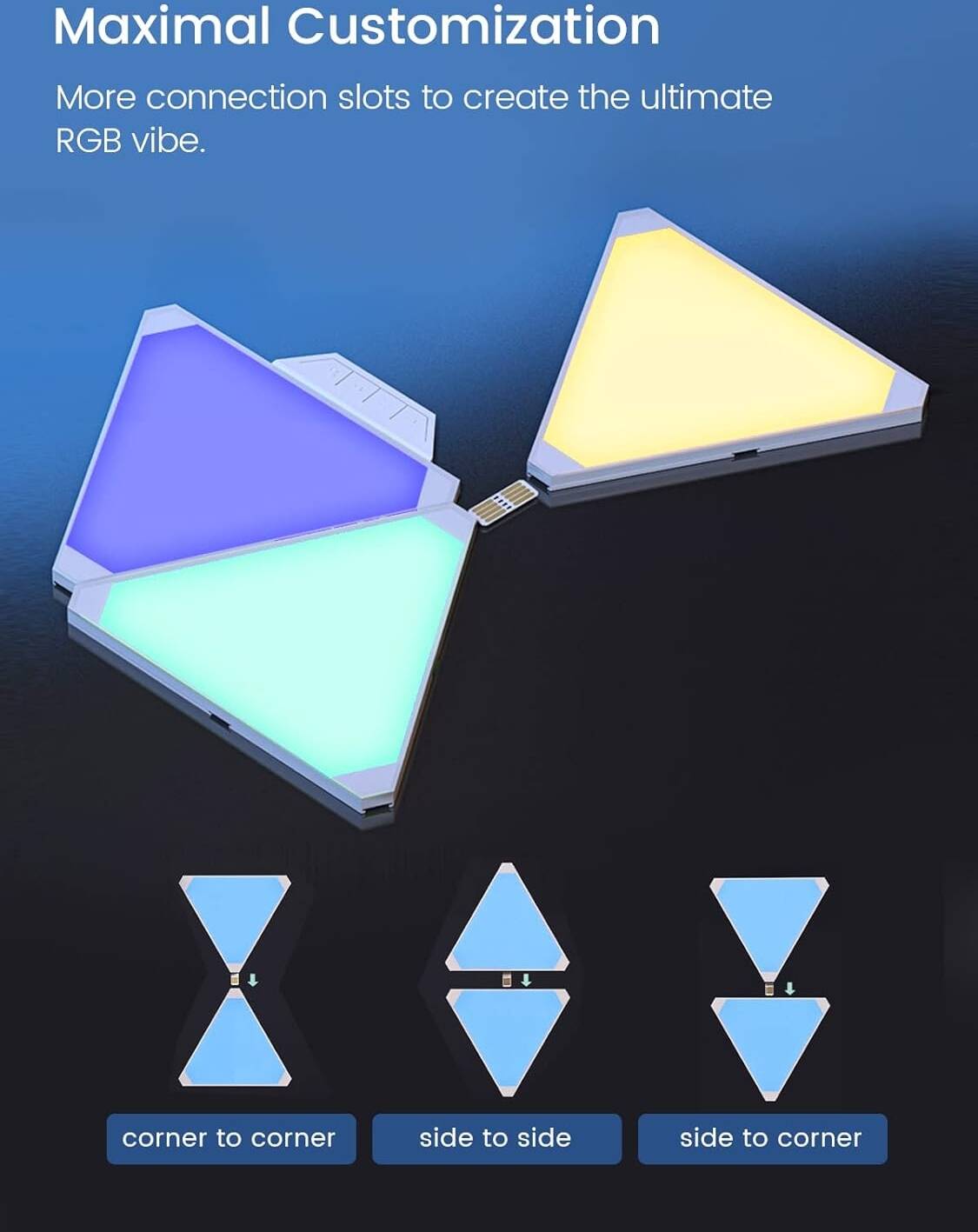 مجموعة بدء تشغيل إضاءة Cololight Triangle RGB (6 ألواح)