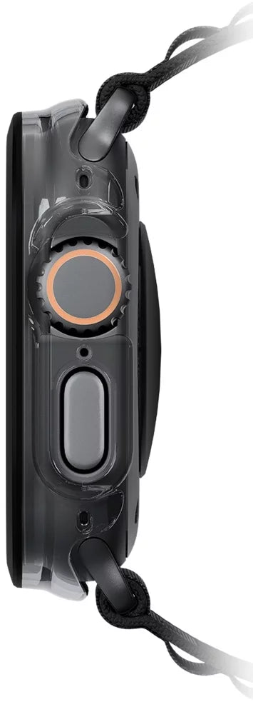 جراب UNIQ Voute لساعة Apple Watch Ultra مقاس 49 مم من الزجاج المقوى باللون الأسود (UNIQ-49MM-VOUJBLK)