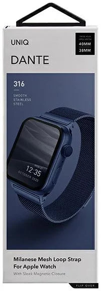 UNIQ Dante Apple Watch Series 4/5/6/7/SE 40/41mm. Stainless Steel blue/marine blue