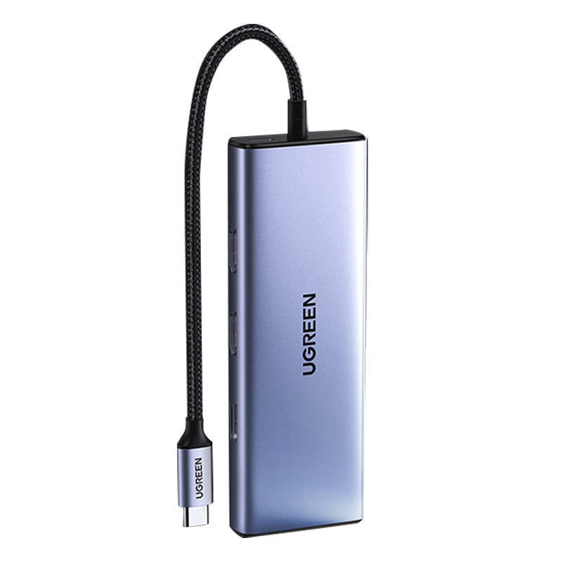 محول يوجرين CM490 موزع 9 في 1، USB-C، 2x USB-A 3.0، USB-A 2.0، 2x HDMI 4K/60Hz، SD/TF، RJ45 محول يوجرين CM490 موزع 9 في 1، USB-C، 2x USB-A 3.0، USB-A 2.0، 2x HDMI 4K/60Hz، SD/TF، RJ45