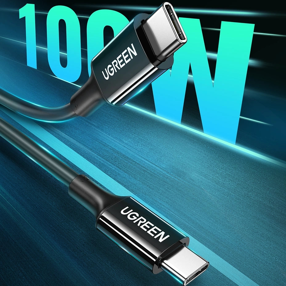 كابل يو جرين US300 USB-C / USB-C 480 ميجابت في الثانية 5 أمبير 2 متر أسود
