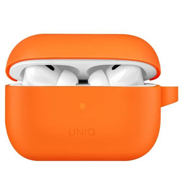 جراب UNIQ Vencer AirPods Pro من الجيل الثاني من السيليكون باللون البرتقالي/البرتقالي المحروق