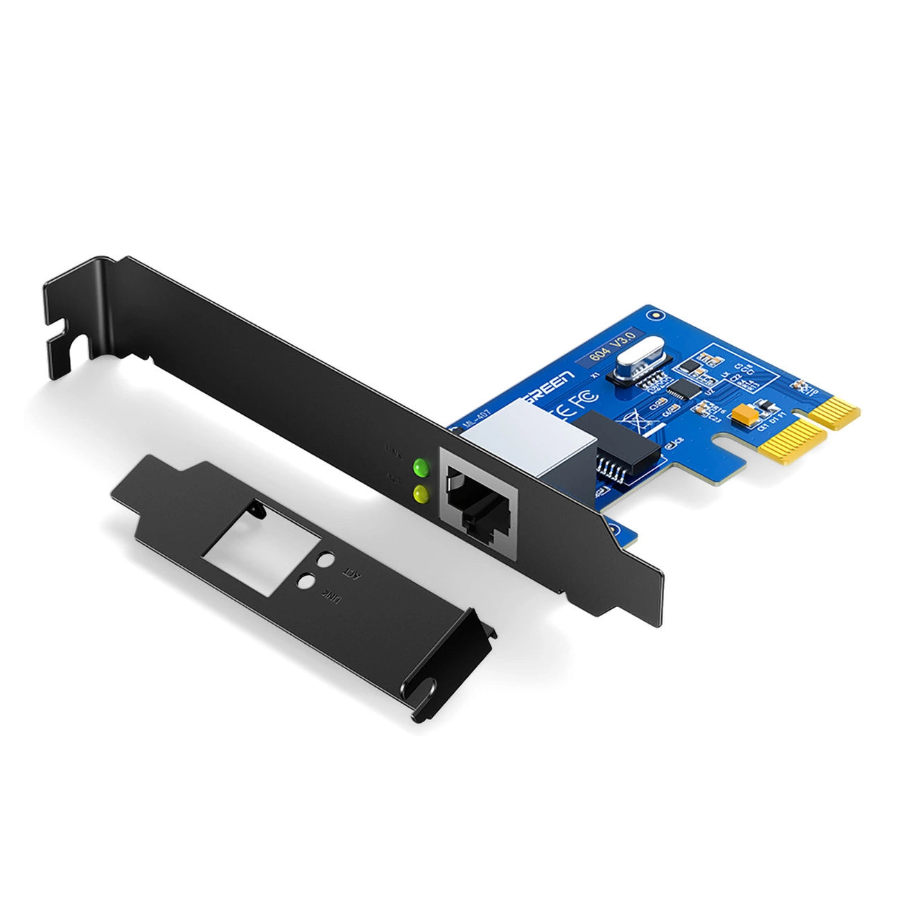 محول شبكة UGREEN Gigabit 10/100/1000Mbps PCI-E - أسود