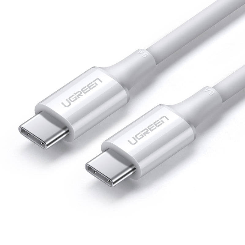 كابل يو جرين USB Type C - USB Type C PD 100 واط 5 أمبير 2 متر أبيض