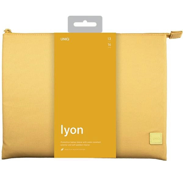 Uniq Lyon Waterproof RPET case for a 14" laptop - yellow