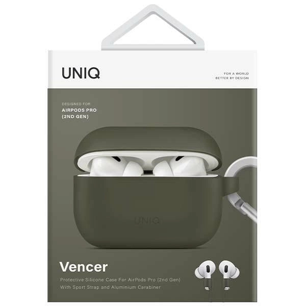 Uniq Vencer Airpods Pro 2nd Gen Silicone Hang Case (Moss Green)