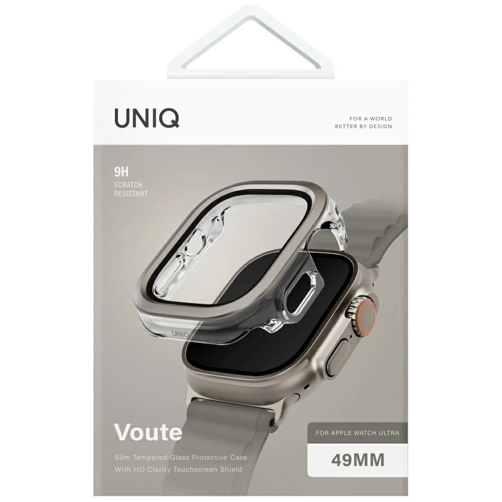 Uniq Voute case with tempered glass for Apple Watch Ultra 49 mm - silver