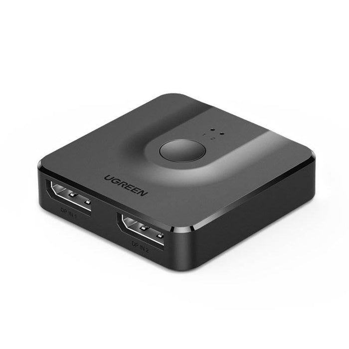 مفتاح UGREEN DisplayPort DP ثنائي الاتجاه باللون الأسود