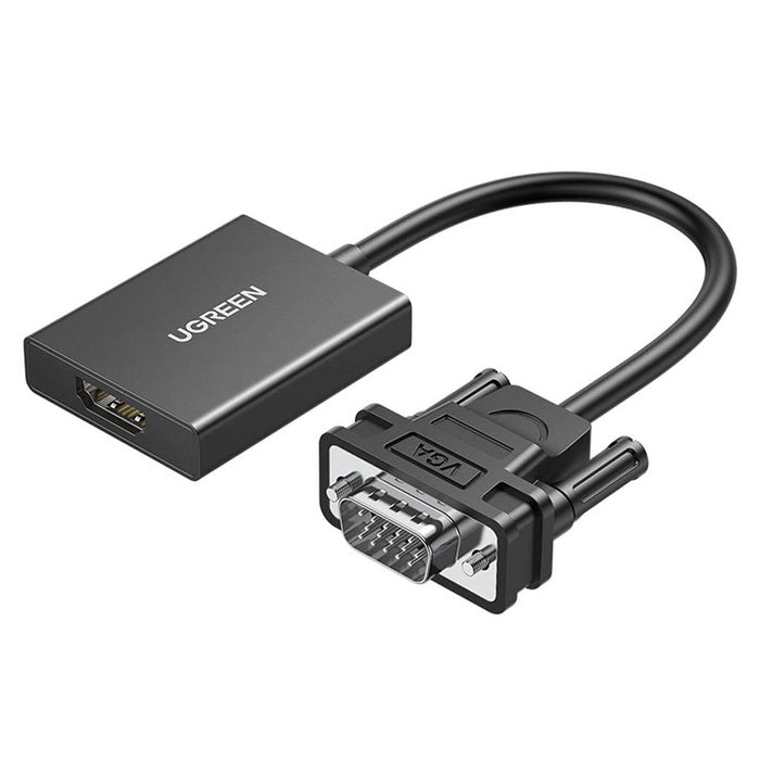 كابل محول UGREEN VGA (ذكر) - HDMI (أنثى) 0.15 متر أسود