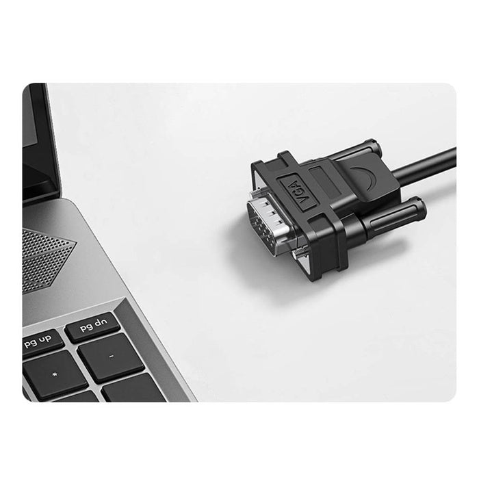 كابل محول UGREEN VGA (ذكر) - HDMI (أنثى) 0.15 متر أسود