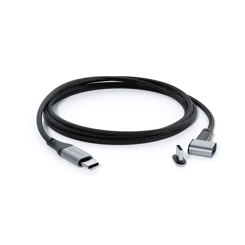EPICO Magnetic Braided Data Cable USB-C to USB-C - Grey