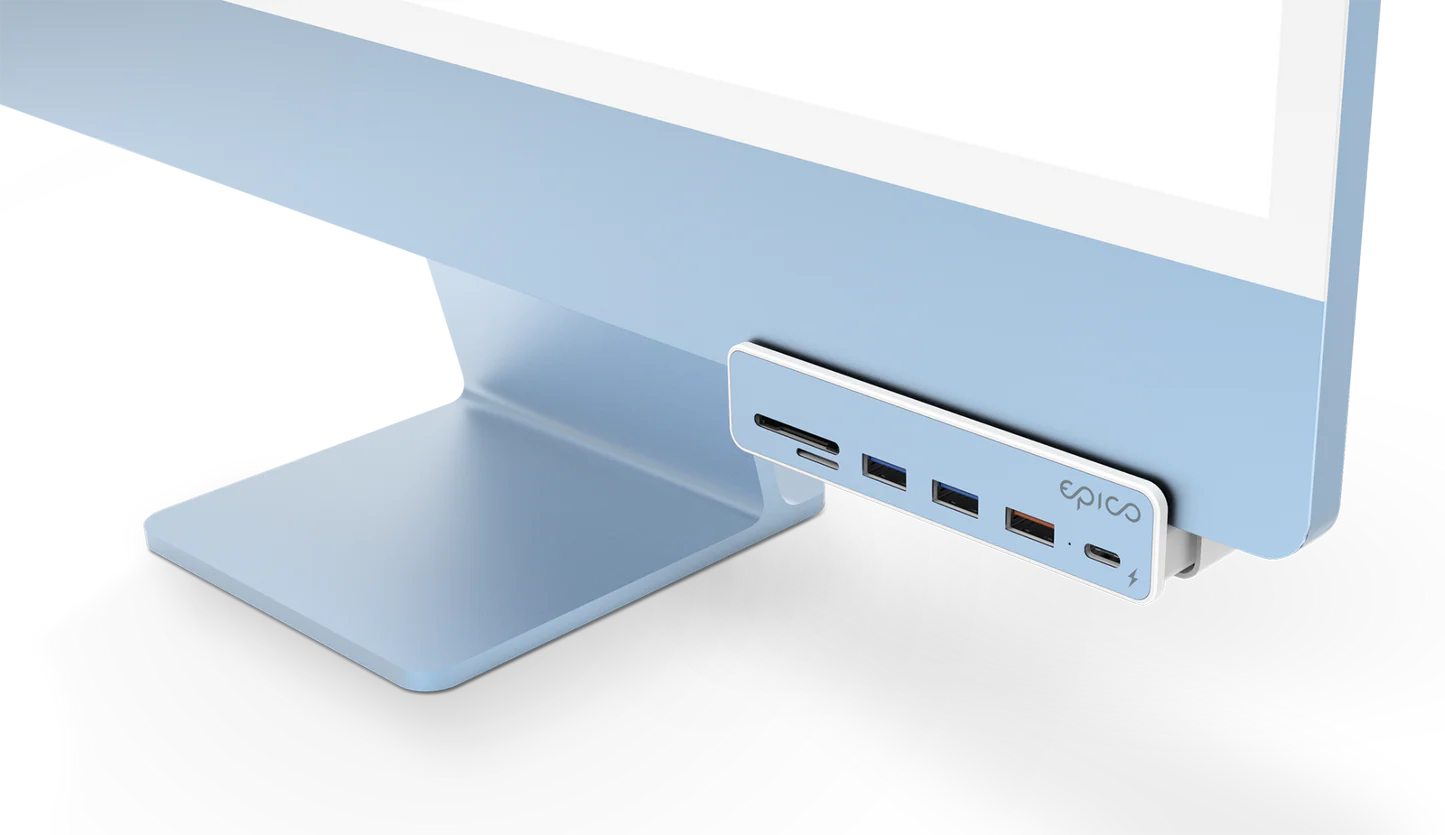 Epico 7in1 USB-C Hub for Apple iMac 24" white